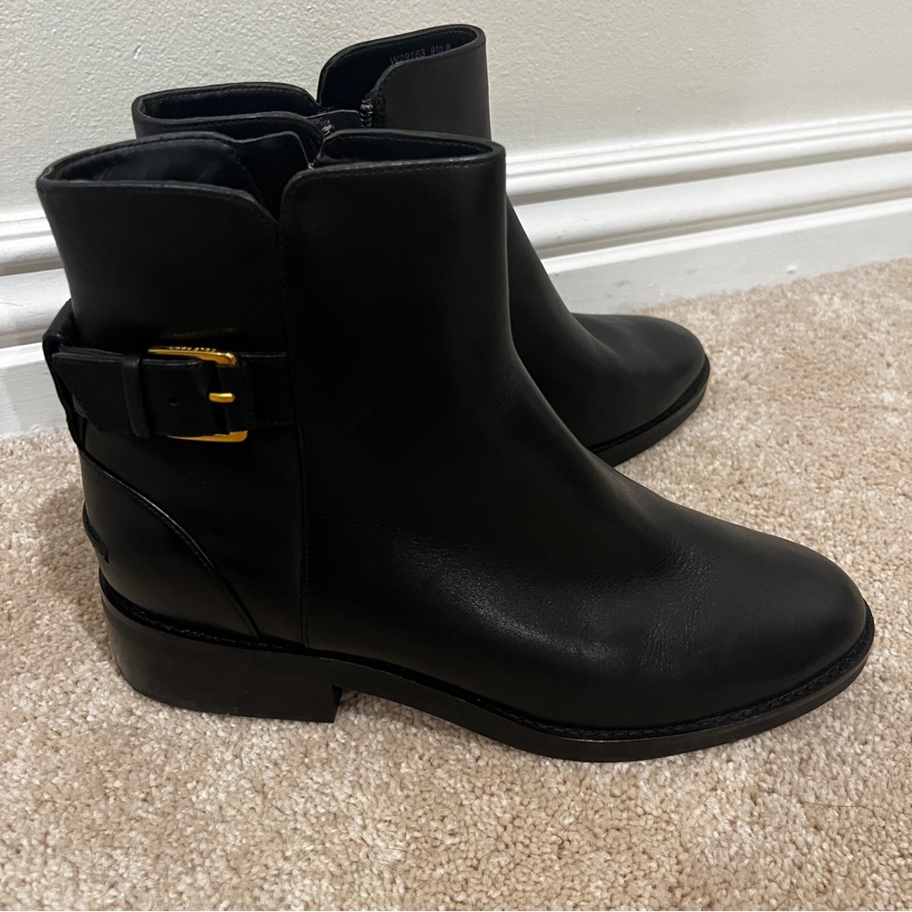 Cole Haan Leather Ankle Boots with Buckle